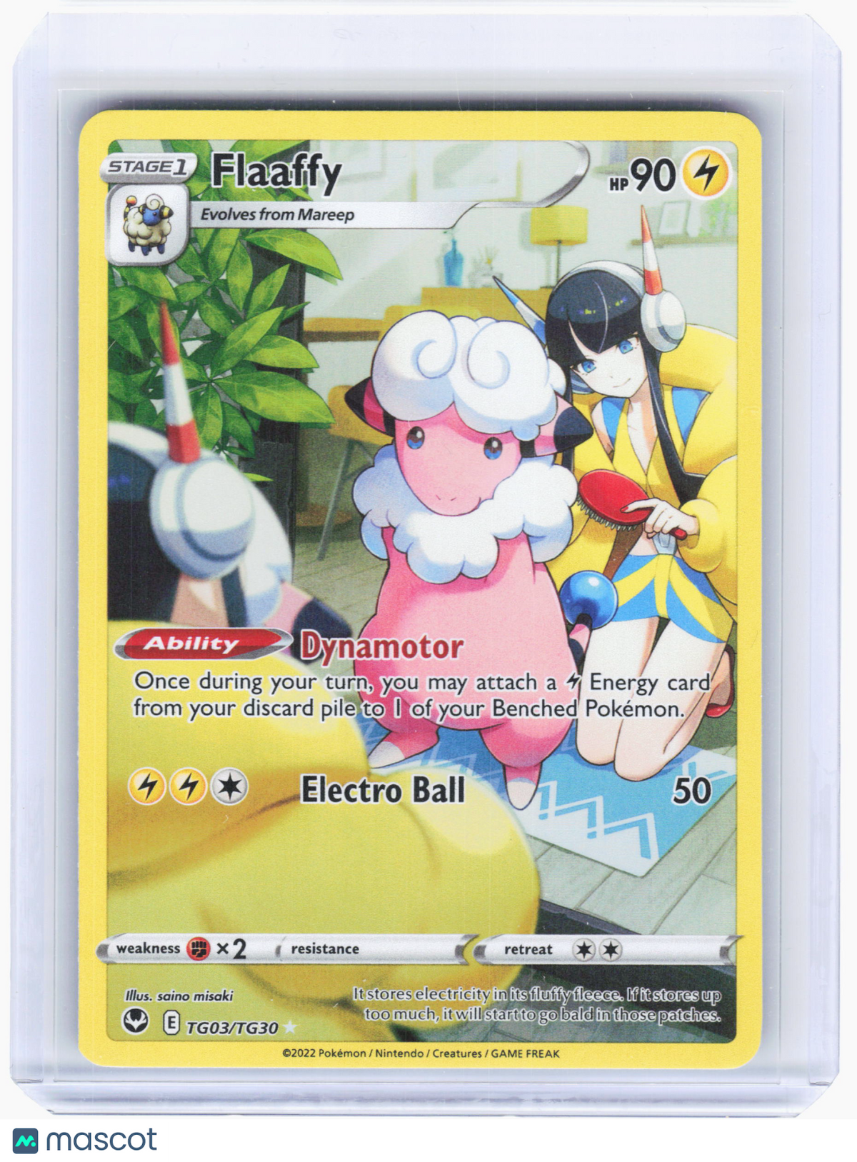 2022 Pokemon—Flaaffy #TG03 Silver Tempest Trainer Gallery—Ultra Rare Holo