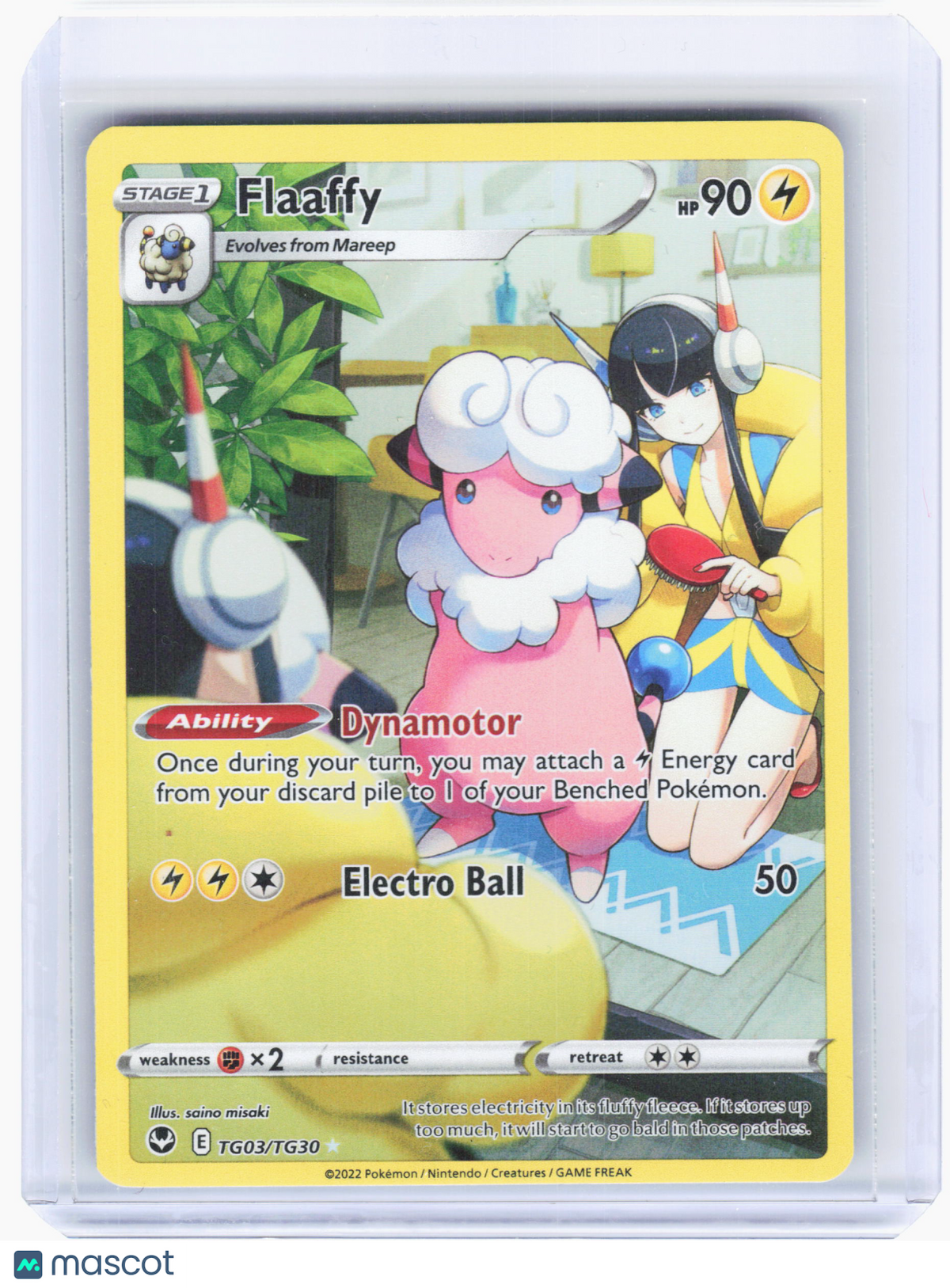 2022 Pokemon—Flaaffy #TG03 Silver Tempest Trainer Gallery—Ultra Rare Holo
