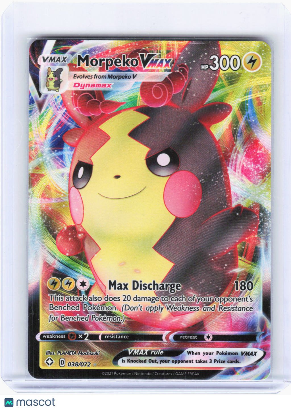 2021 Pokemon—Morpeko VMAX #38 Shining Fates—Ultra Rare Holo