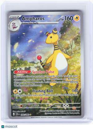 2026 Pokemon—Ampharos #90 Chaos Rising—Illustration Rare Holo