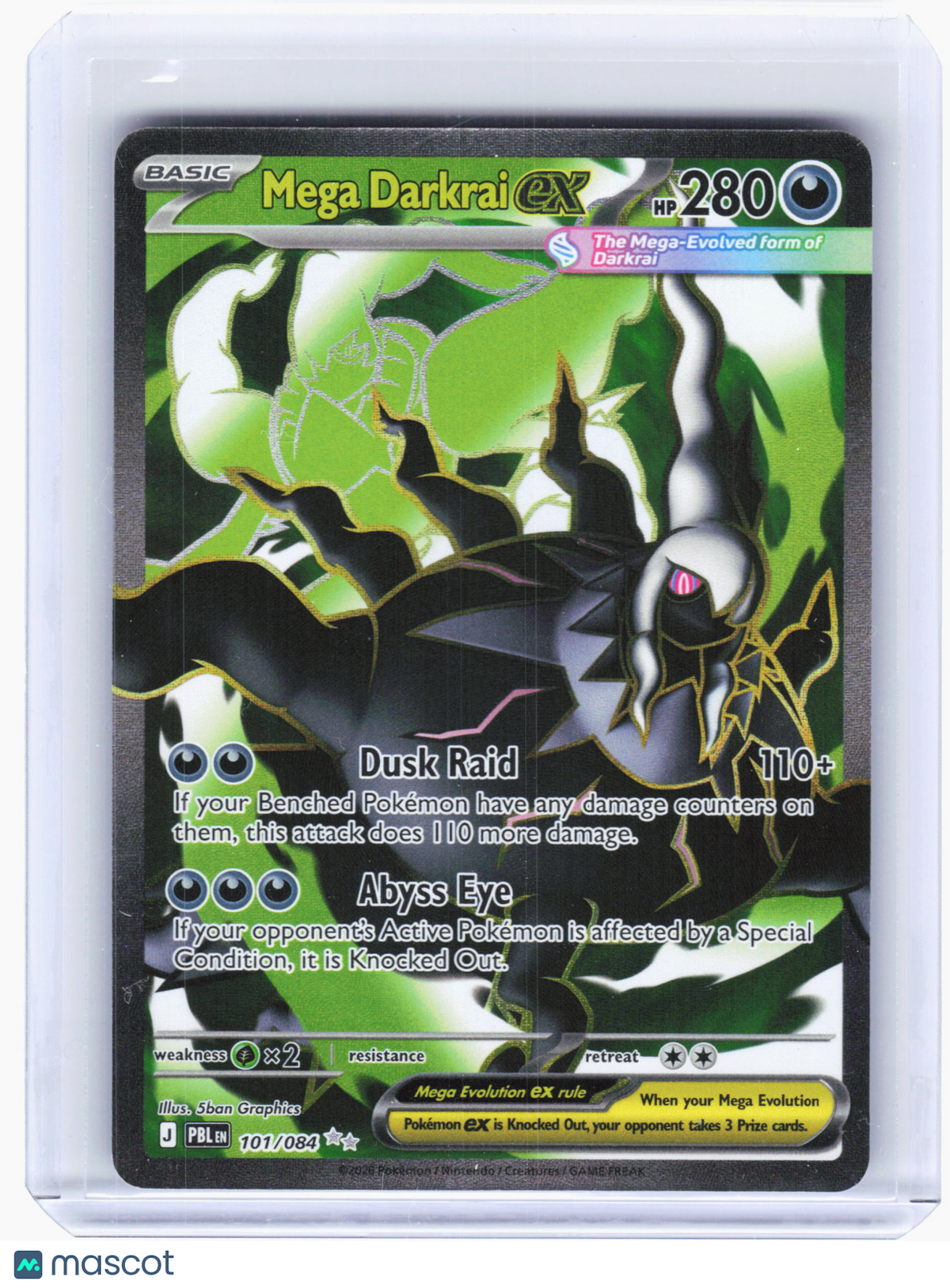 2026 Pokemon—Mega Darkrai ex #101 Pitch Black—Ultra Rare Holo
