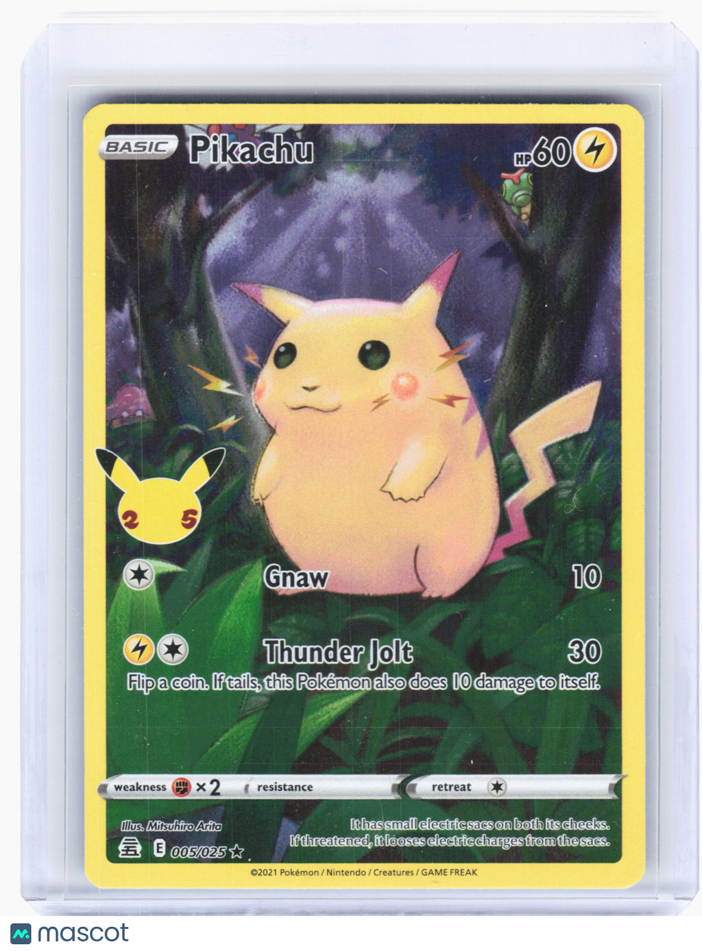 2021 Pokemon—Pikachu #5 Celebrations—Rare Holo (25th Anniversary)