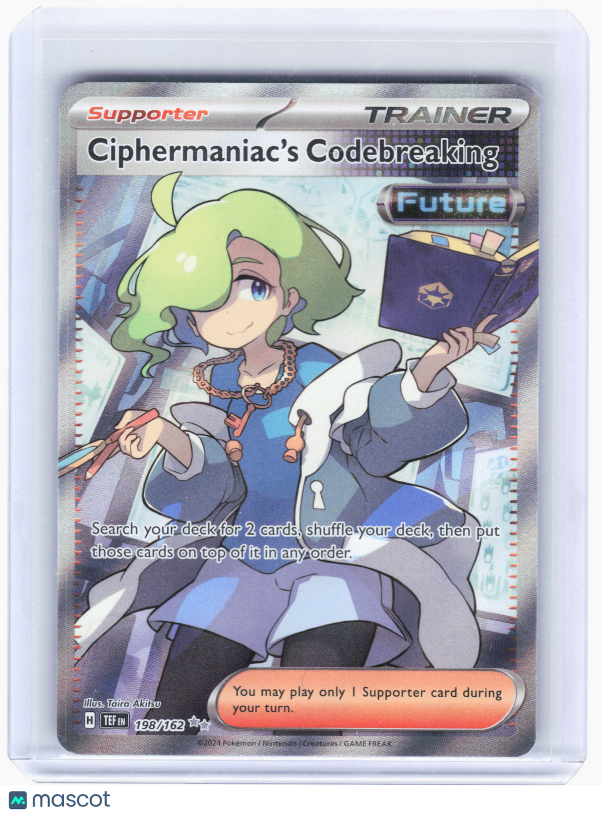2024 Pokemon—Ciphermaniac's Codebreaking #198 Temporal Forces—Ultra Rare Holo