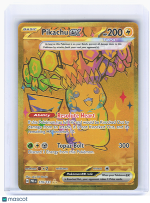 2025 Pokemon—Pikachu ex #179 Prismatic Evolutions—Hyper Rare Holo