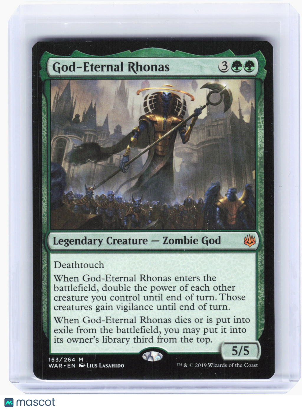 2019 Magic: The Gathering—God-Eternal Rhonas #163 War of the Spark—M Nonfoil