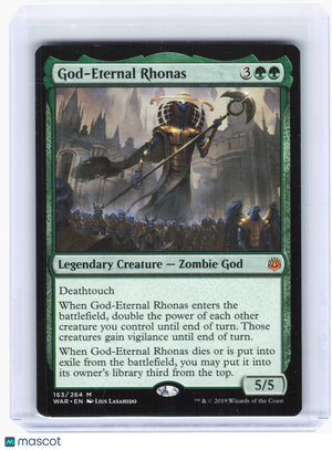 2019 Magic: The Gathering—God-Eternal Rhonas #163 War of the Spark—M Nonfoil