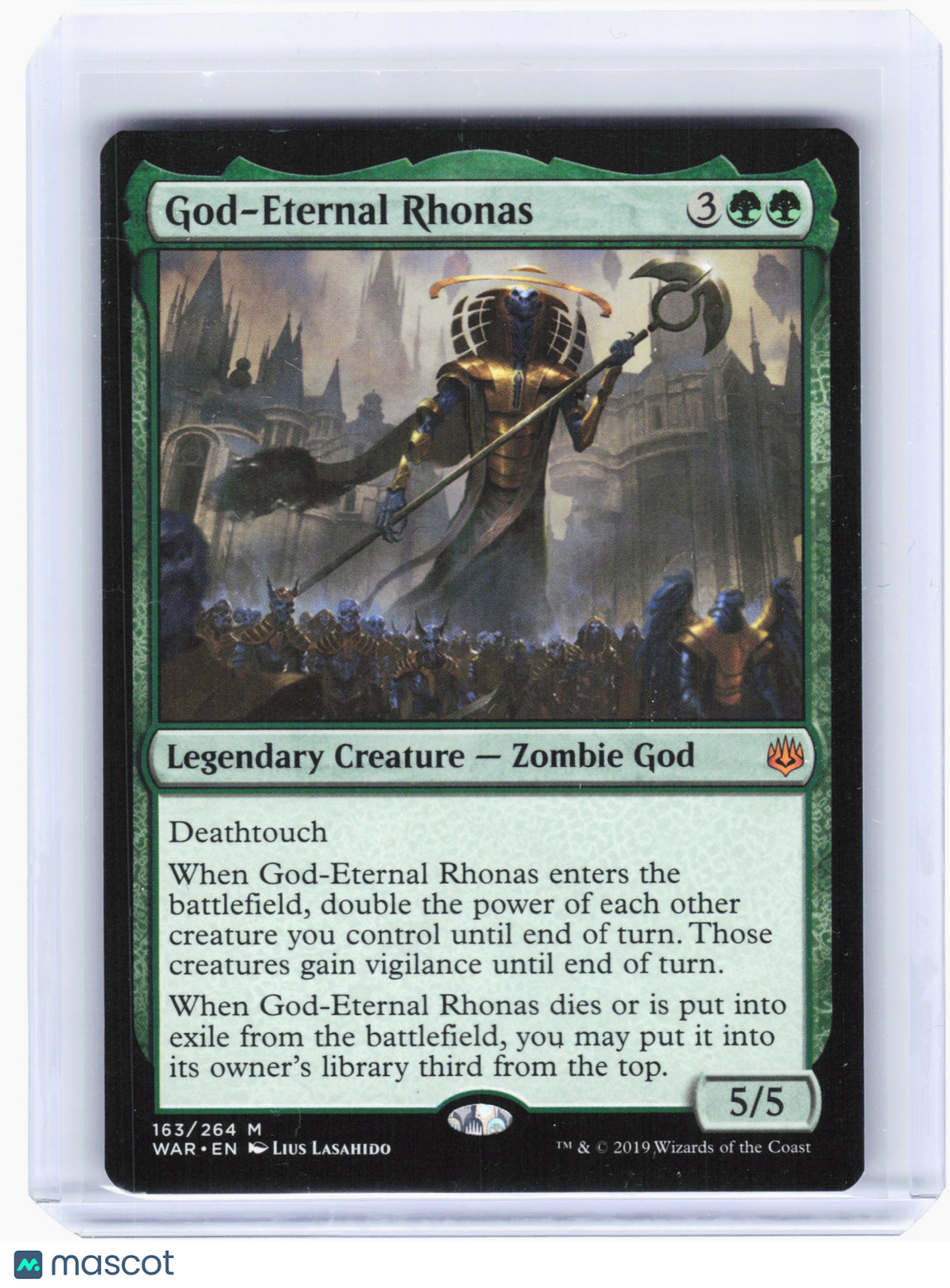 2019 Magic: The Gathering—God-Eternal Rhonas #163 War of the Spark—M Nonfoil