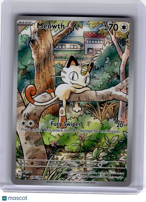 2025 Pokemon—Meowth #106 Phantasmal Flames—Illustration Rare Holo