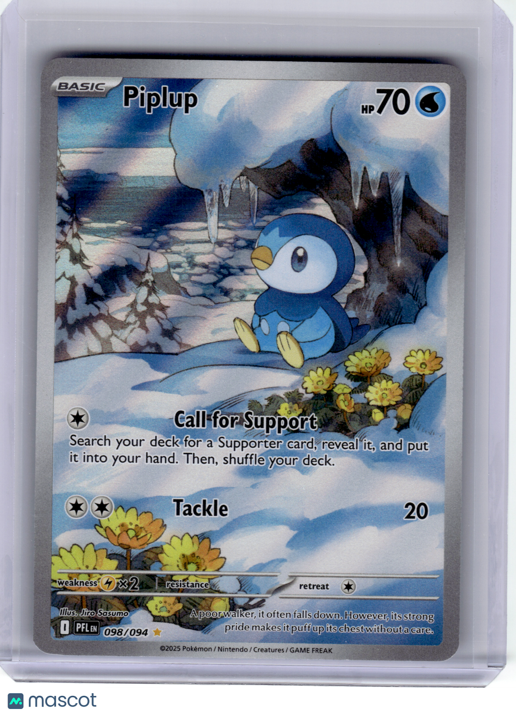 2025 Pokemon—Piplup #98 Phantasmal Flames—Illustration Rare Holo