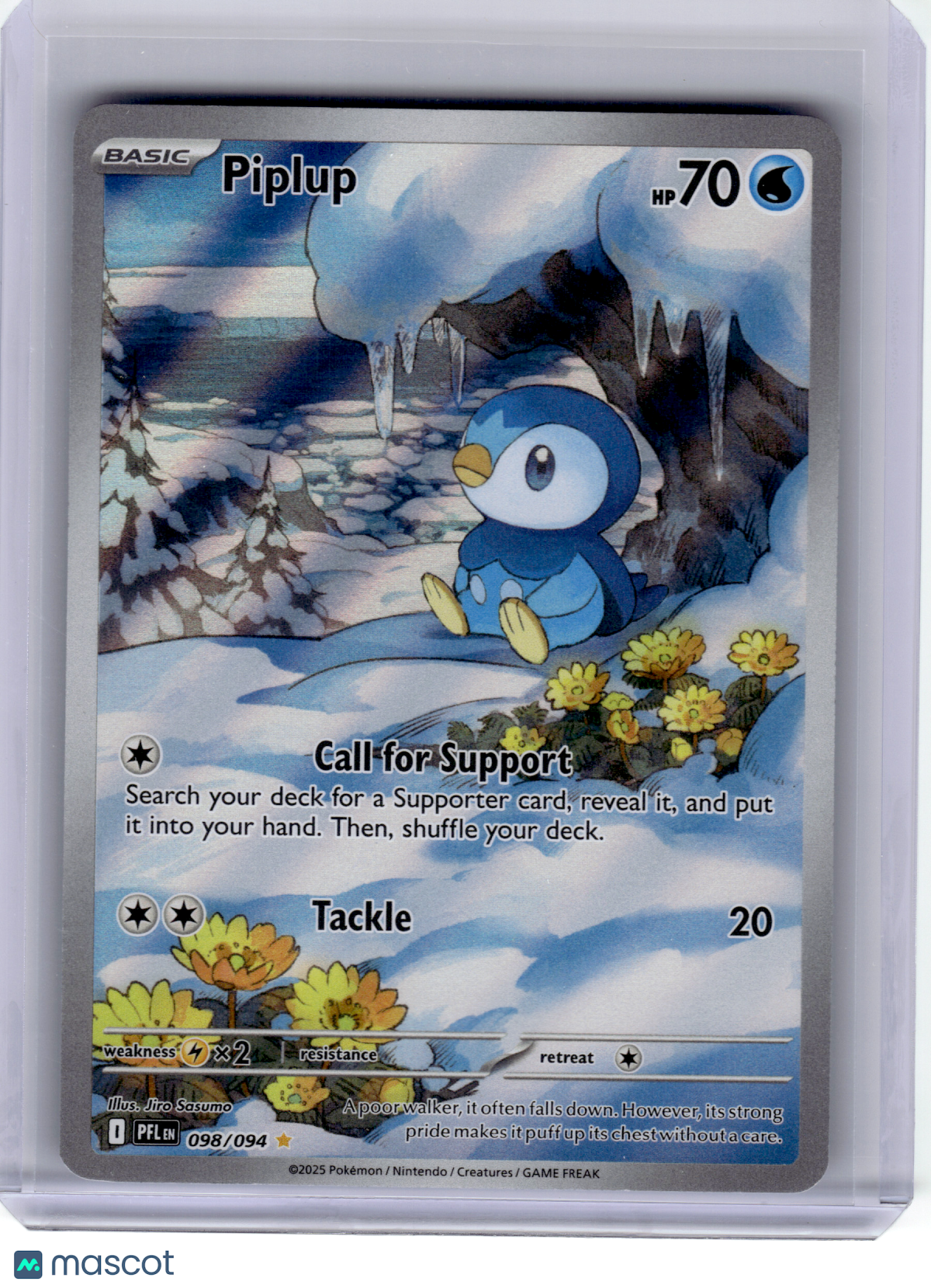 2025 Pokemon—Piplup #98 Phantasmal Flames—Illustration Rare Holo