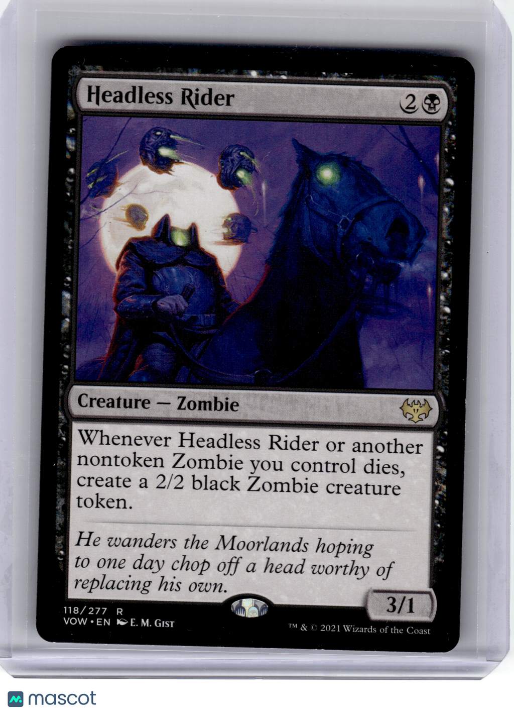 2021 Magic: TG—Headless Rider #118 Innistrad: Crimson Vow—Rare Non-Foil
