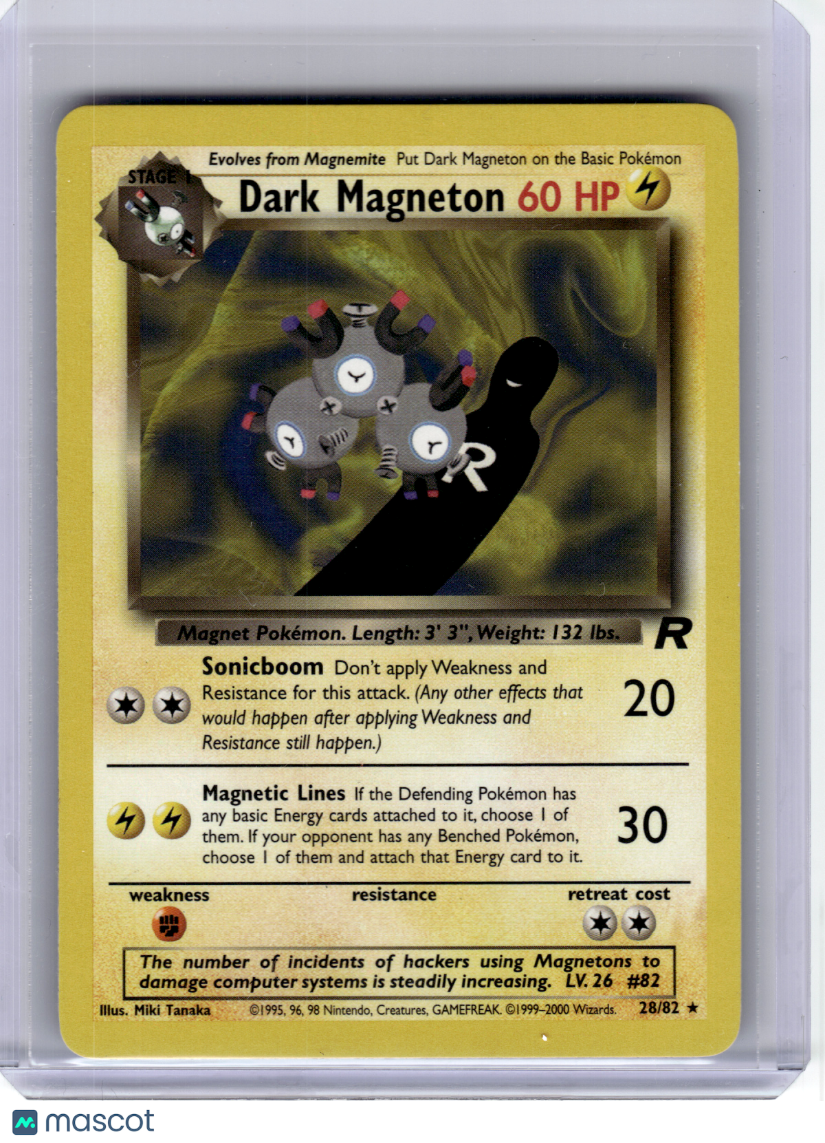 2000 Pokemon—Dark Magneton #28 Team Rocket—Rare Non-Holo [Moderately Played]