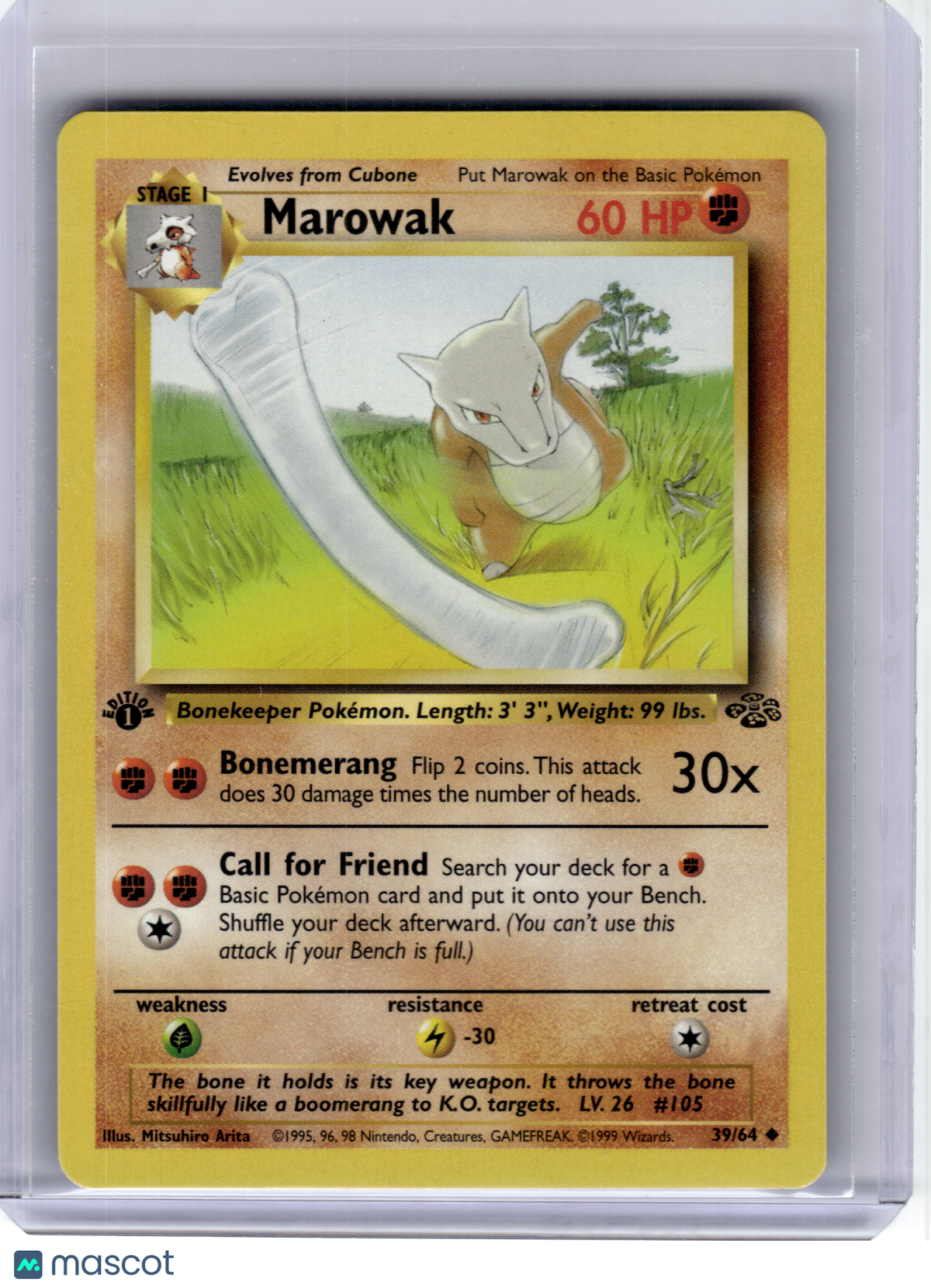 1999 Pokemon—Marowak #39 Jungle—Uncommon Non-Holo (1st Edition)