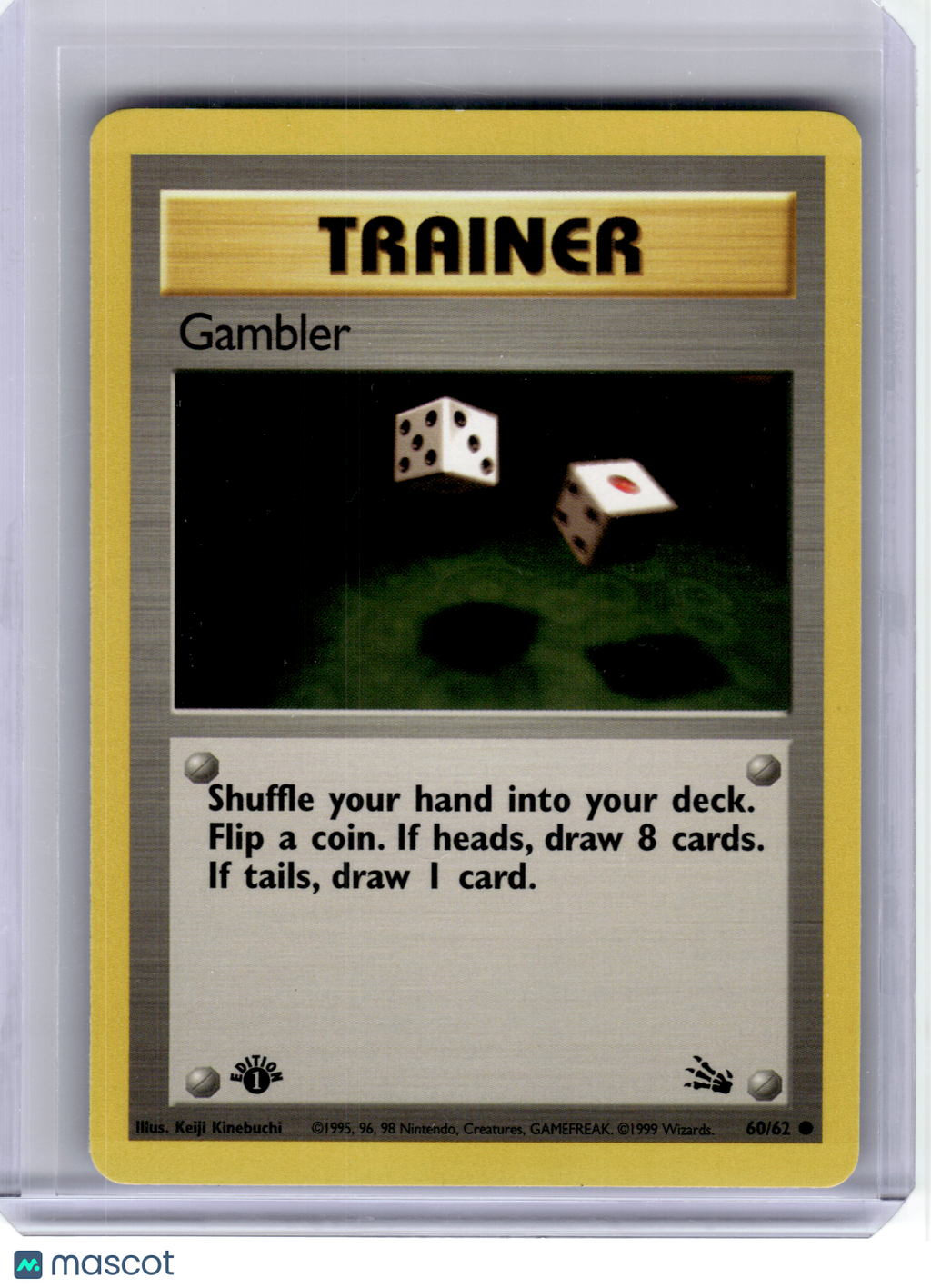 1999 Pokemon—Gambler #60 Fossil— Non-Holo (1st Edition) [Lightly Played]