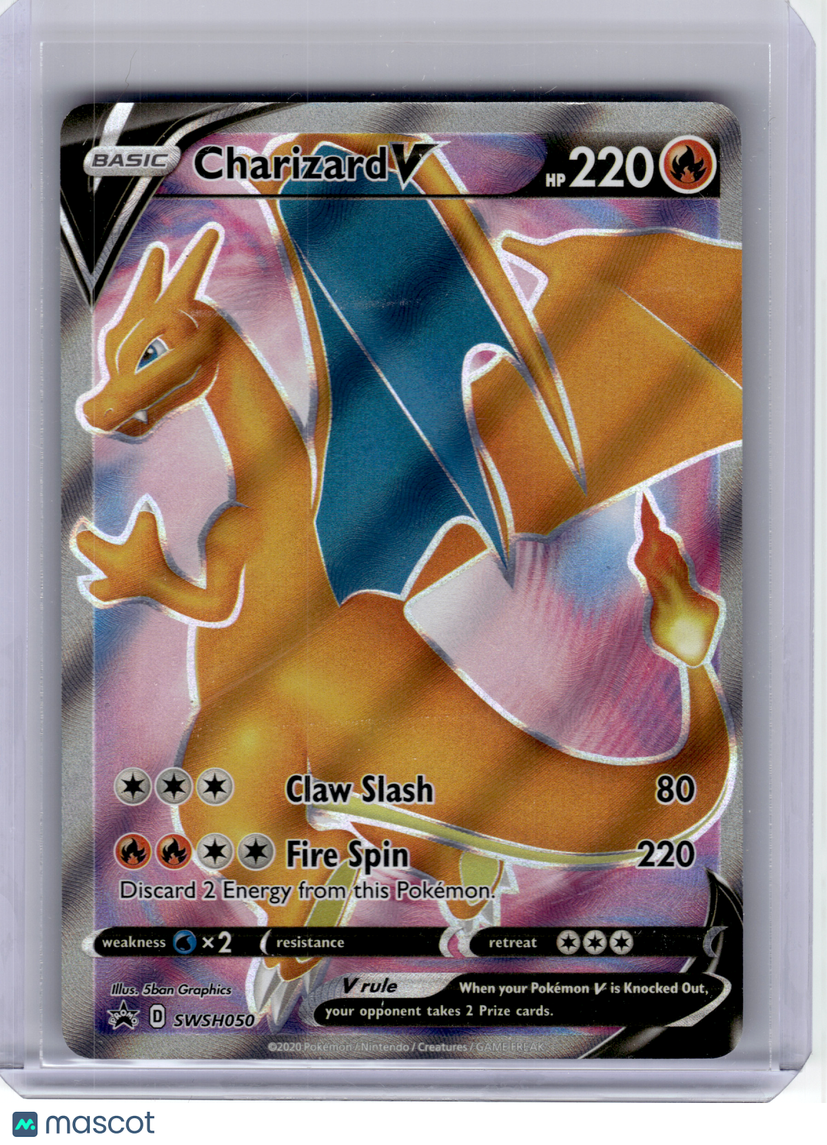 2020 Pokemon—Charizard V #SWSH050 Sword & Shield Promo—Black Star Promo Holo