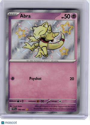 2024 Pokemon—Abra #148 Paldean Fates—Shiny Rare Holo [Moderately Played]