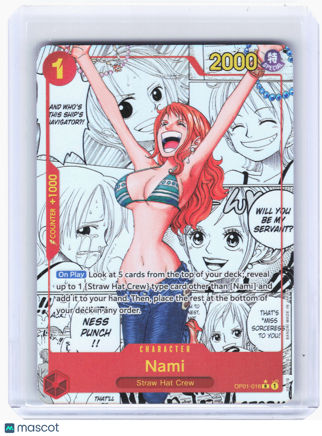 2024 One Piece Card Game—Nami (Manga) #OP01-016 The Best Vol. 1—Rare Foil