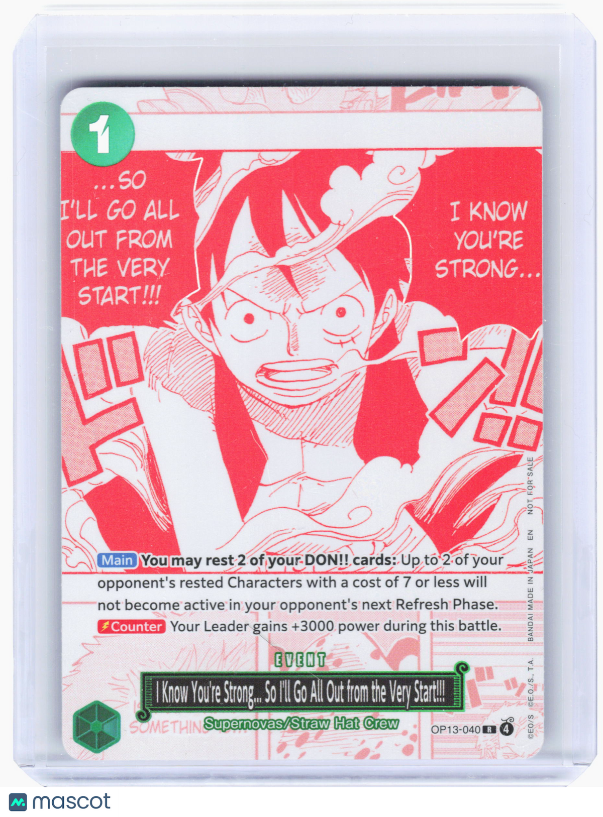 2025 OP CG—I Know You're Strong... So I'll Go All Out from the Very Start!!!
