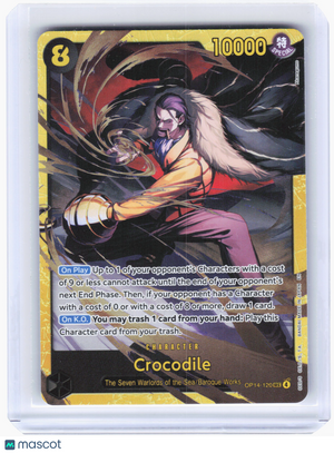 2026 One Piece Card Game—Crocodile #OP14-120 The Azure Sea's Seven—SEC Foil