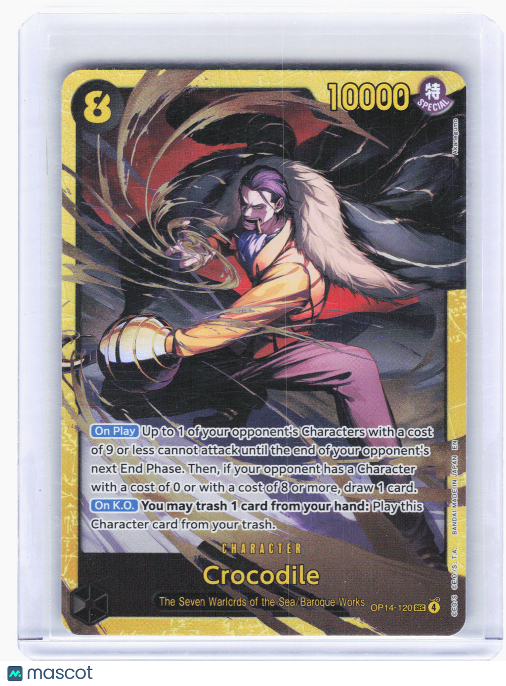 2026 One Piece Card Game—Crocodile #OP14-120 The Azure Sea's Seven—SEC Foil