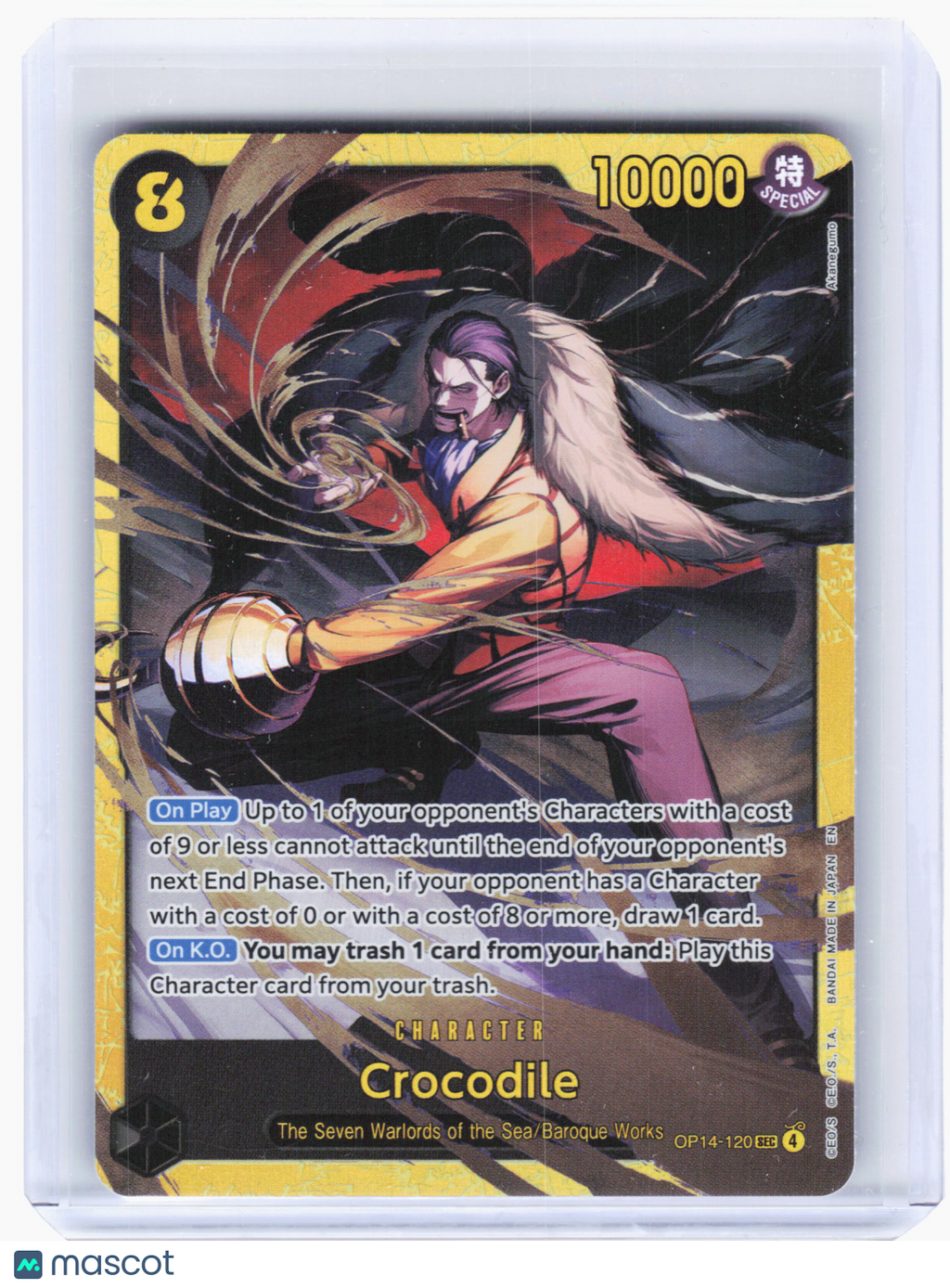 2026 One Piece Card Game—Crocodile #OP14-120 The Azure Sea's Seven—SEC Foil