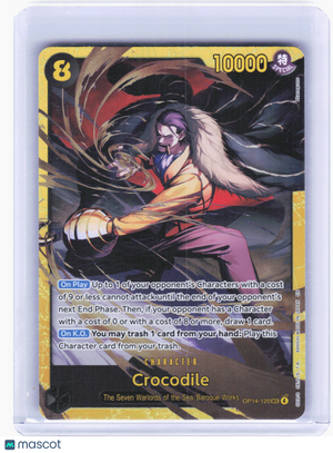 2026 One Piece Card Game—Crocodile #OP14-120 The Azure Sea's Seven—SEC Foil