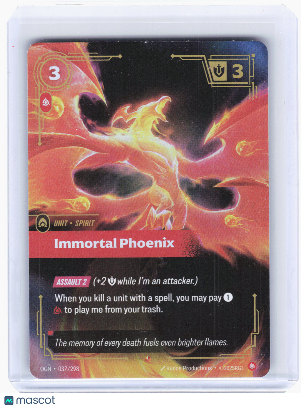 2025 Riftbound: League of Legends TCG—Immortal Phoenix #37 Origins—Epic Foil