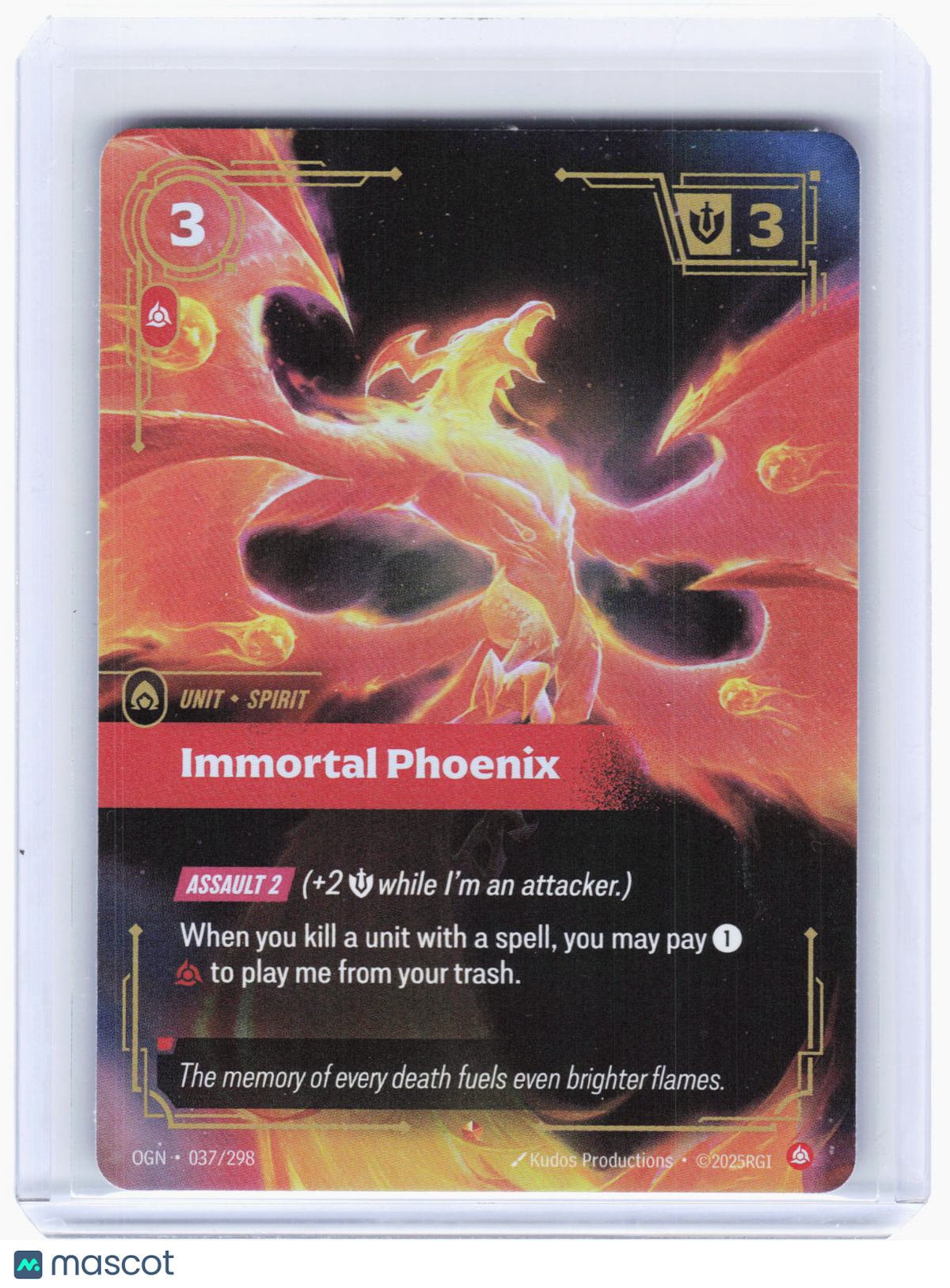 2025 Riftbound: League of Legends TCG—Immortal Phoenix #37 Origins—Epic Foil