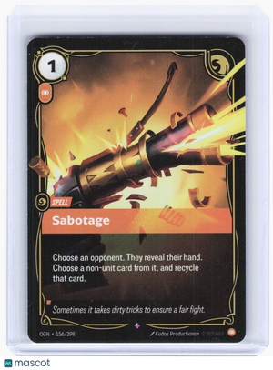 2025 Riftbound: League of Legends TCG—Sabotage #156 Origins—Rare Foil