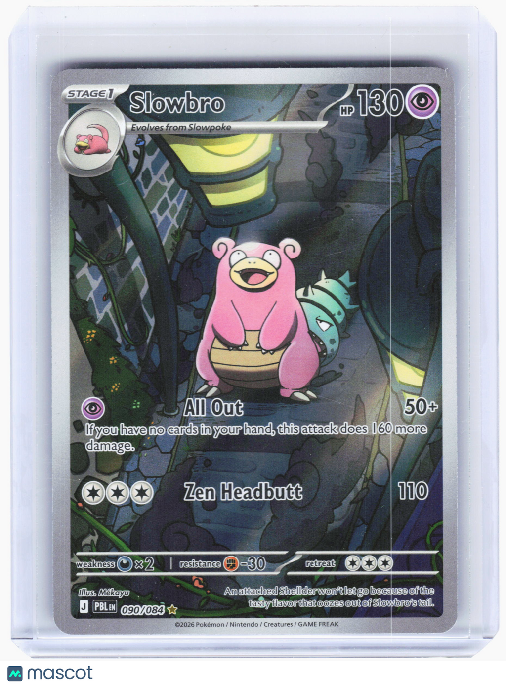 2026 Pokemon—Slowbro #90 Pitch Black—Illustration Rare Holo