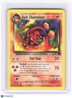 2000 Pokemon—Dark Charmeleon #32 Team Rocket—Uncommon Nonholo