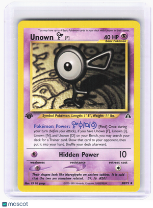 2001 Pokemon—Unown [F] #48 Neo Discovery—Uncommon Nonholo (1st Edition)