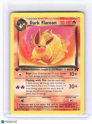 2000 Pokemon—Dark Flareon #35 Team Rocket—Uncommon Nonfoil (1st Edition) [LP]