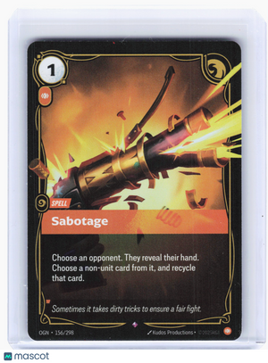 2025 Riftbound: League of Legends—Sabotage #156 Origins—Rare Foil