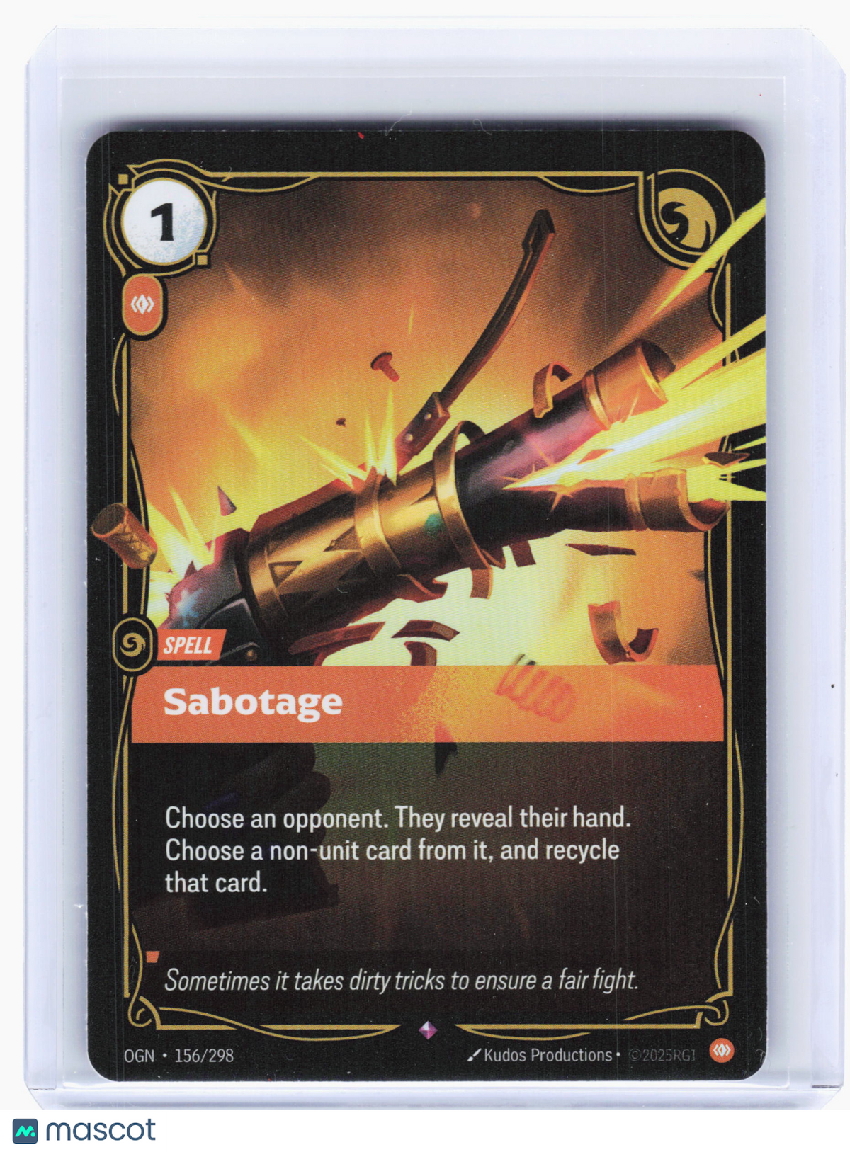 2025 Riftbound: League of Legends—Sabotage #156 Origins—Rare Foil