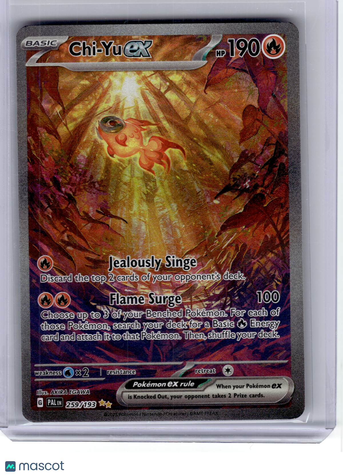 2023 Pokemon—Chi-Yu ex #259 Paldea Evolved—Special Illustration Rare Holo