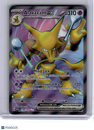 2023 Pokemon—Alakazam ex #188 Scarlet & Violet 151—Ultra Rare Holo