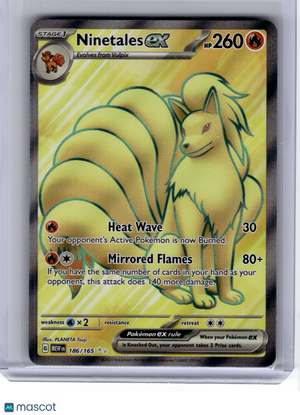 2023 Pokemon—Ninetales ex #186 Scarlet & Violet 151—Ultra Rare Holo