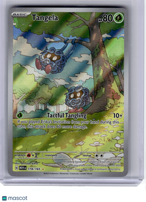 2023 Pokemon—Tangela #178 Scarlet & Violet 151—Illustration Rare Holo