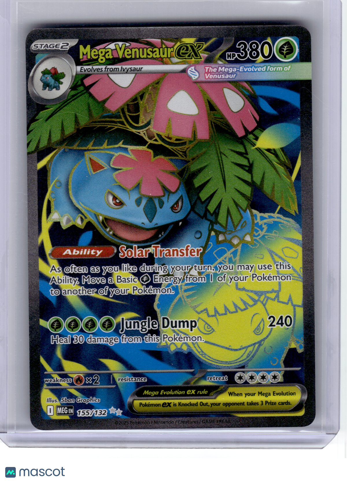 2025 Pokemon—Mega Venusaur ex #155 Mega Evolution—Ultra Rare Holo