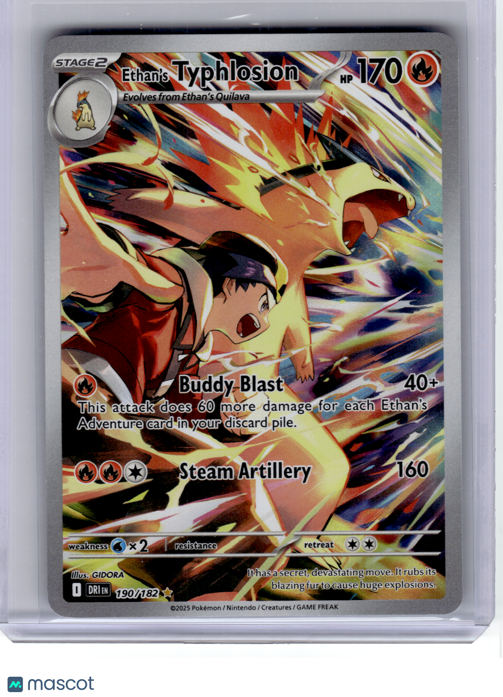 2025 Pokemon—Ethan's Typhlosion #190 Destined Rivals—Illustration Rare Holo