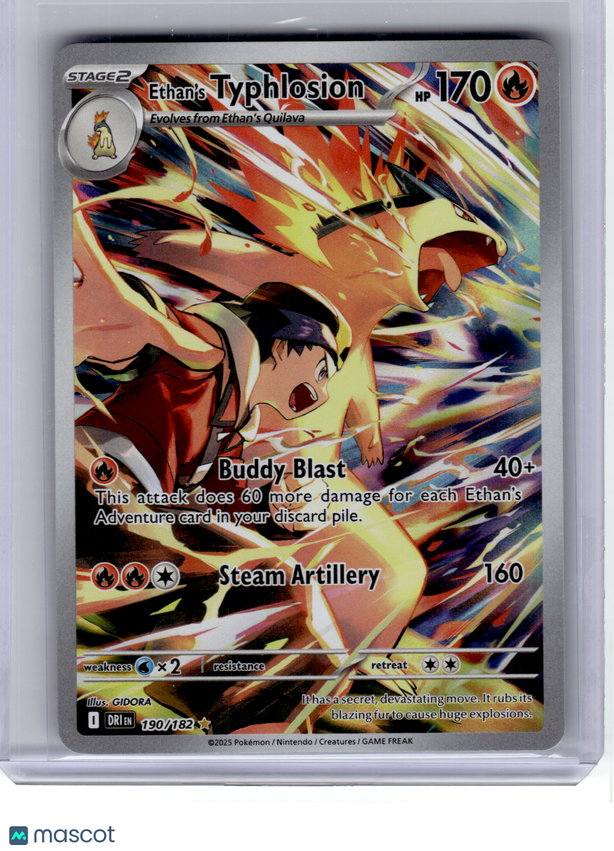 2025 Pokemon—Ethan's Typhlosion #190 Destined Rivals—Illustration Rare Holo