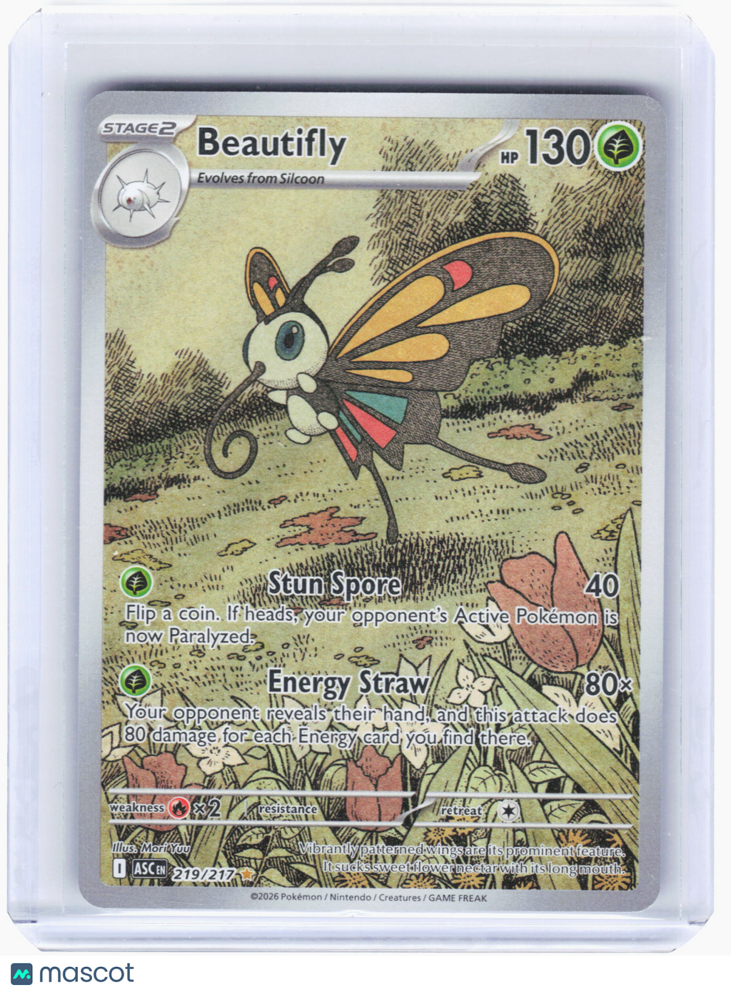 2026 Pokemon—Beautifly #219 Ascended Heroes—Illustration Rare Holo