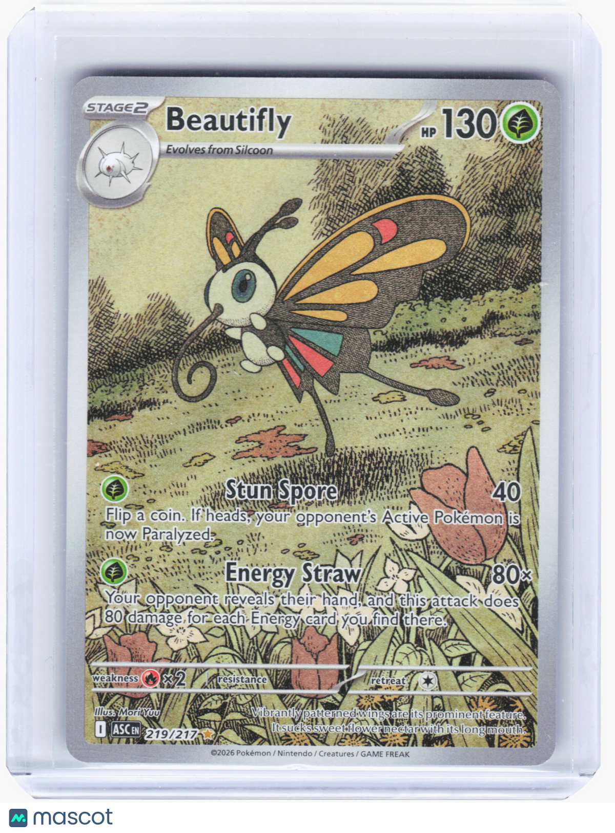 2026 Pokemon—Beautifly #219 Ascended Heroes—Illustration Rare Holo