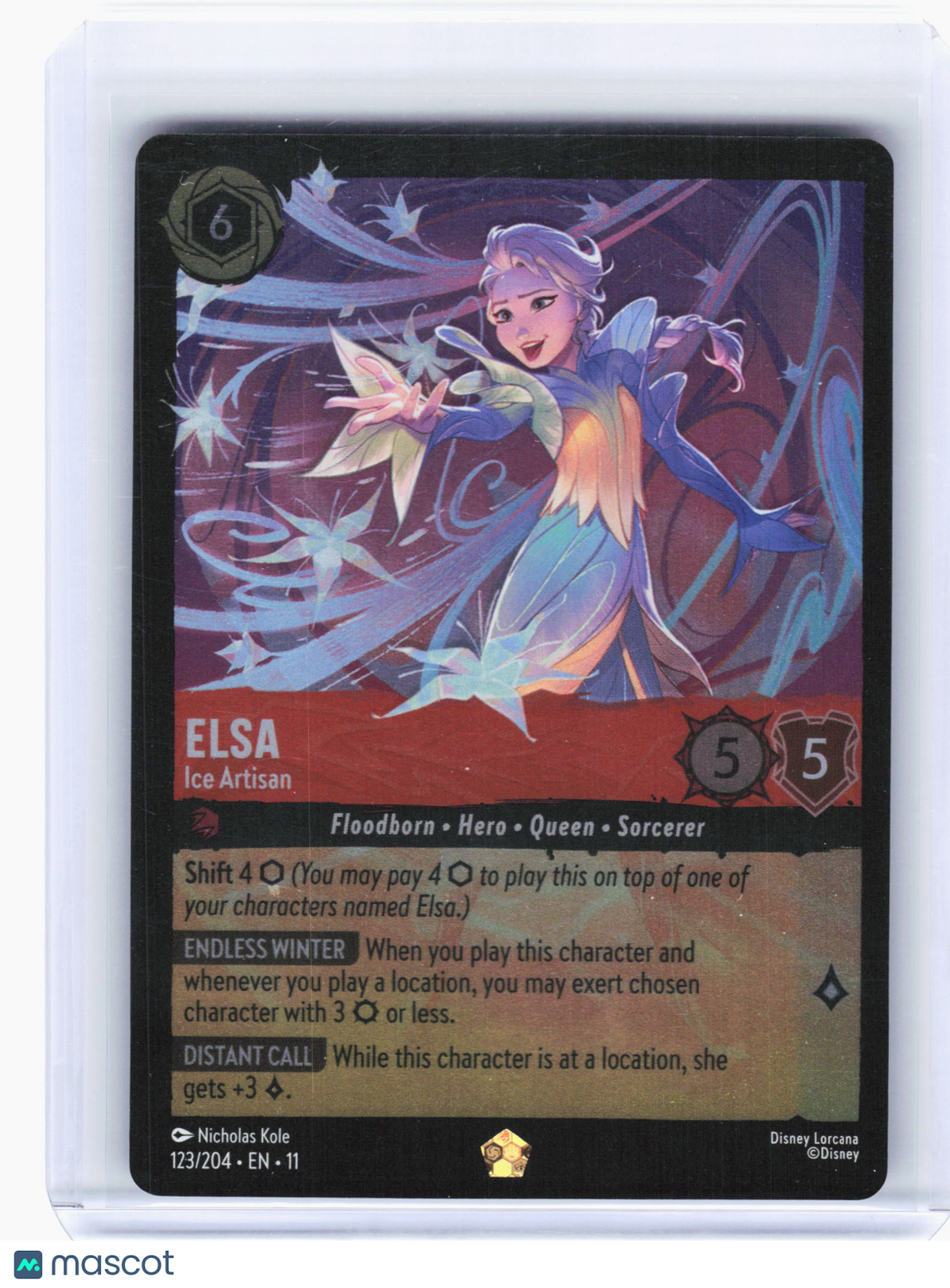 2026 Disney Lorcana—Elsa - Ice Artisan #123 Winterspell—Legendary Foil