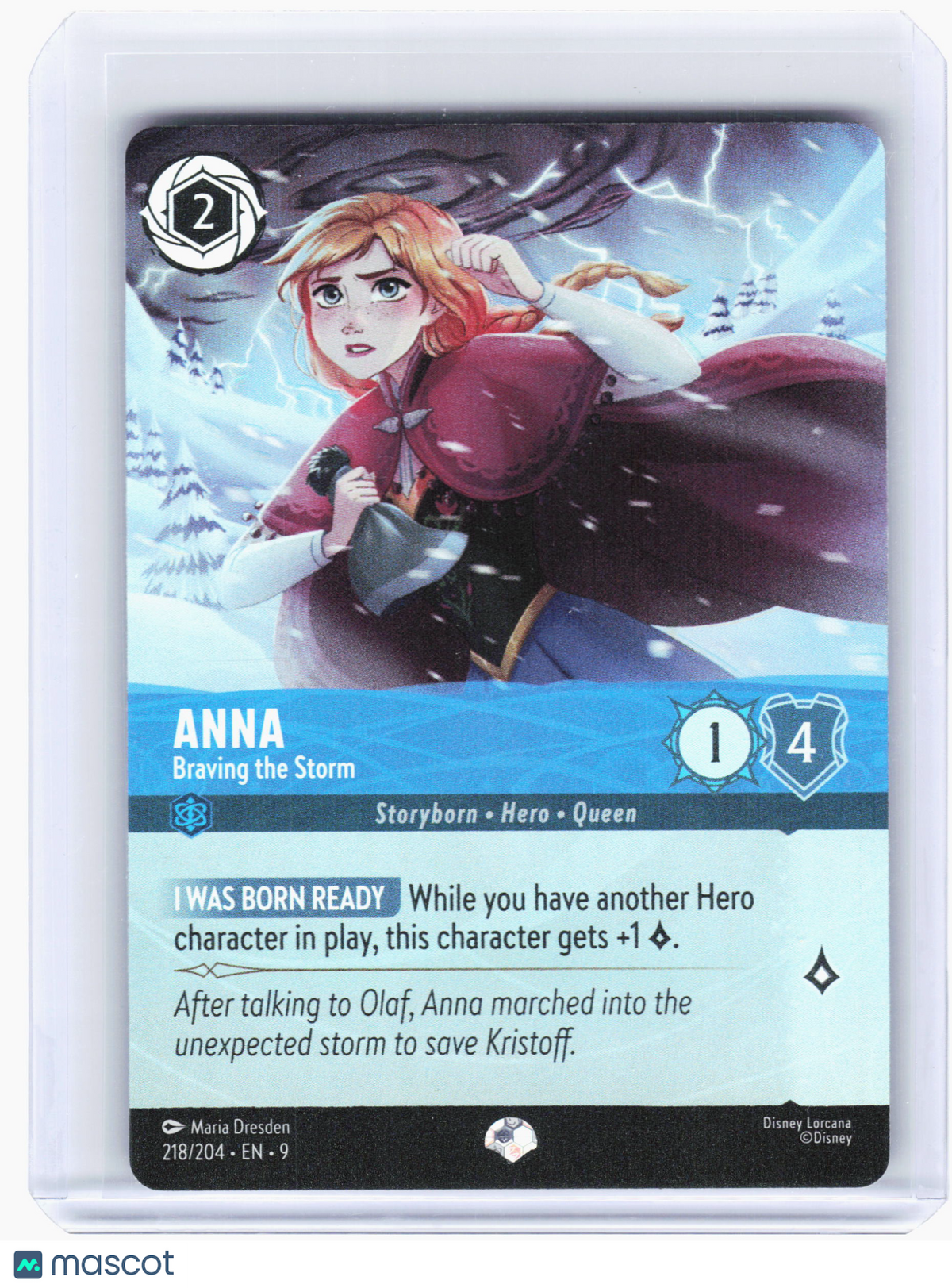 2025 Disney Lorcana—Anna - Braving the Storm #218 Fabled—Epic Foil