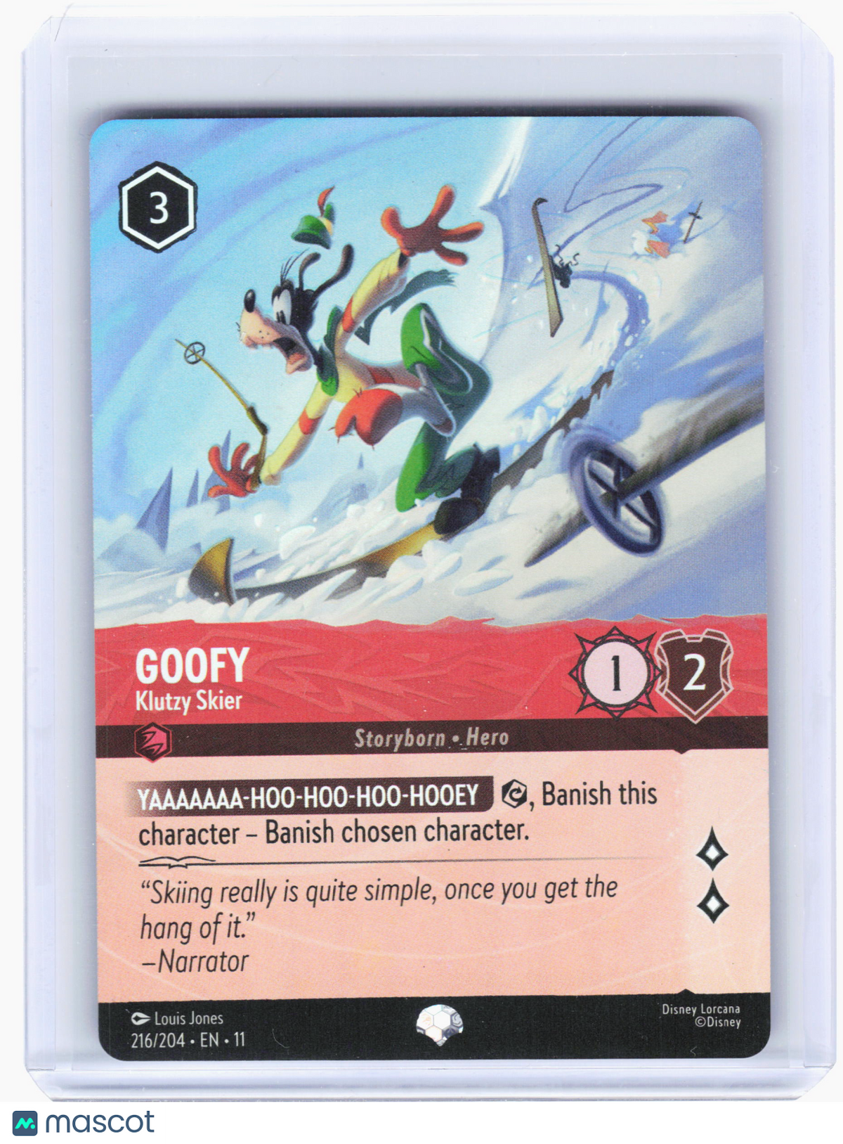 2026 Disney Lorcana—Goofy - Klutzy Skier #216 Winterspell—Epic Nonfoil