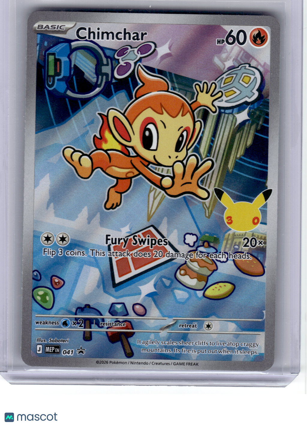 2026 Pokemon—Chimchar #041 Mega Evolution Promo—Black Star Promo Holo