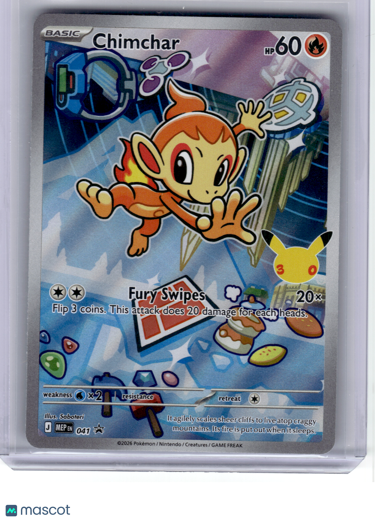 2026 Pokemon—Chimchar #041 Mega Evolution Promo—Black Star Promo Holo