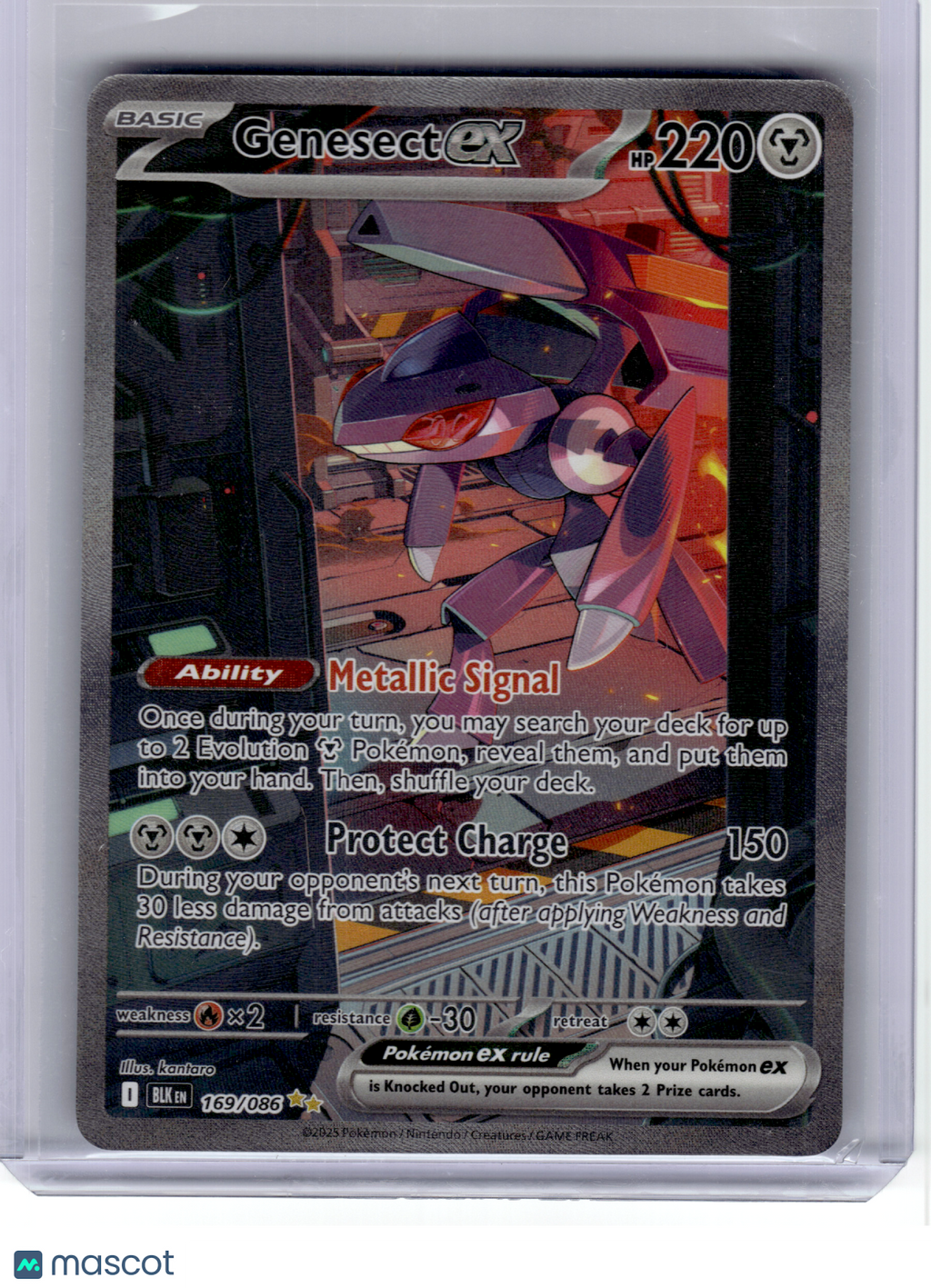 2025 Pokemon—Genesect ex #169 Black Bolt—Special Illustration Rare Holo